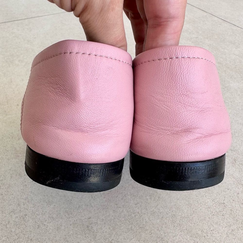 Gucci Brixton Horsebit Loafer Pink Leather Driving Flat Mule Jordaan EU 37 US 7 - Picture 2 of 13